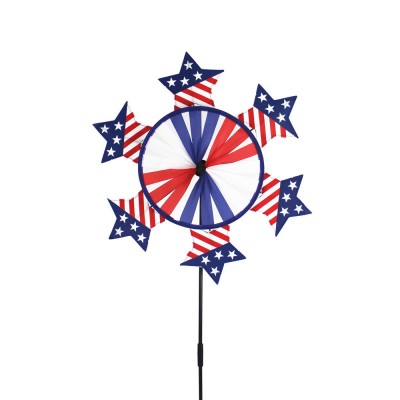 Polyester USA flag design July 4th outdoor independence day decoration windmill