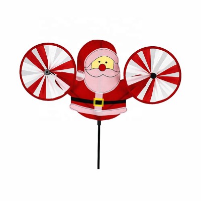 factory wholesale santa claus christmas outdoor garden wind spinner