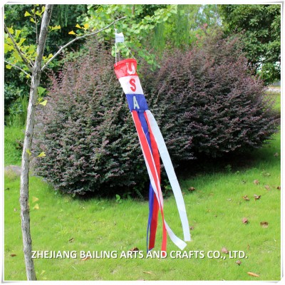 American flag printed nylon hanging windsock