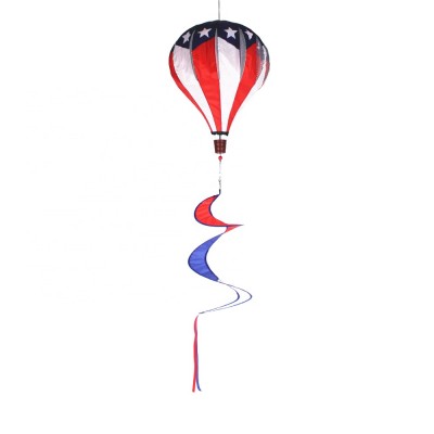 USA patriotic hot air balloon style  3D decorative hanging wind spinner