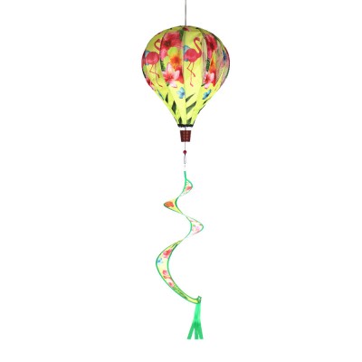 custom flamingo polyester hot air balloon foldable outdoor christmas decor