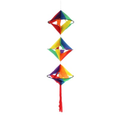 rainbow color home and garden hanging decor wind spinner