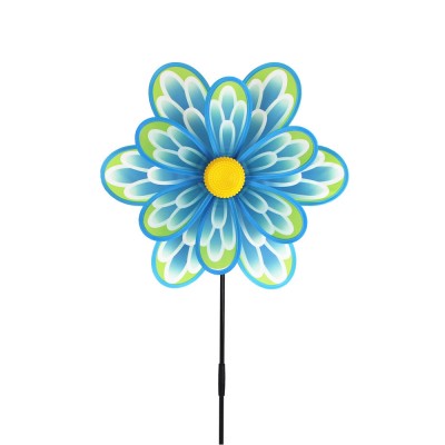 custom design nylon fabric garden flower toy windmill with best price