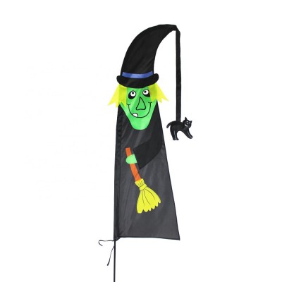 Witch polyester 60 inch halloween outdoor garden flag