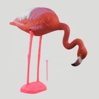 009-3 new design ornaments plastic garden and home decoration pink flamingos